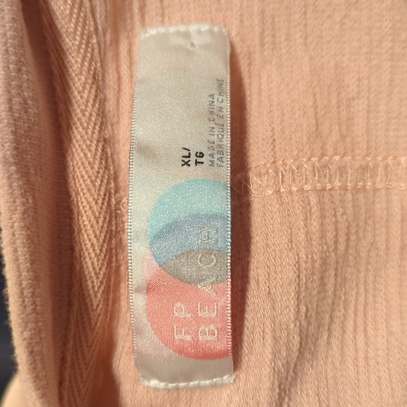 Free People FP Beach Santa Maria Mini Wrap Knit Dress Twist Dolman XL Sand NICE - Picture 12 of 12